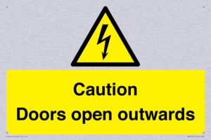 Caution Doors open outwards